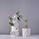 Axyaa Striped Ceramic Vase for Stylish Flower Arrangements