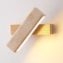 Axyaa Yellow Cave Stone LED Wall Lamp Wood Artistic Nordic Decor