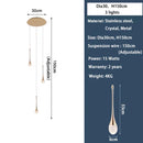 Axyaa Crystal Chandelier: Modern LED Staircase & Living Room Decor Lighting