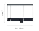 Axyaa Modern Black LED Pendant Lights: Rotatable, for Bar, Office, Bedroom, Living Room