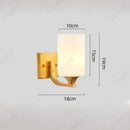 Axyaa Glass Lampshade Wall Lamp: Creative European Style LED Fixture for Bedroom, Living Room