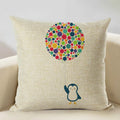 Axyaa Animal Linen Cushion Cover - Decorative Sofa Pillow - Home Decor - 45x45CM