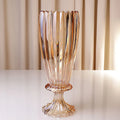 Axyaa Elegant Glass Vase with Lily Flower Arrangement for Modern Luxury Living Room