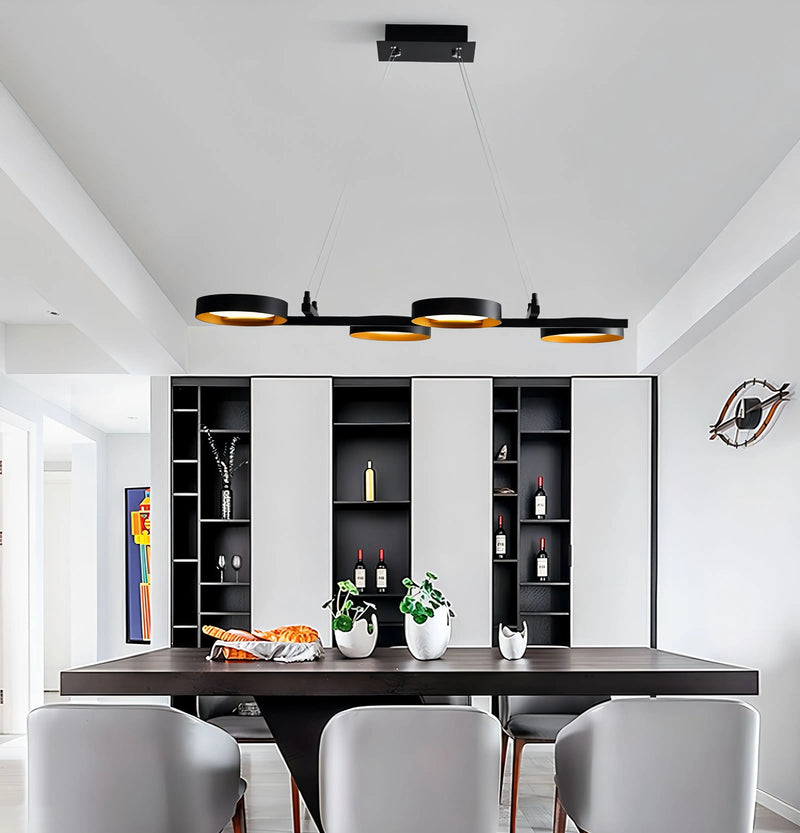 Axyaa Metal Acrylic LED Chandelier Modern Pendant Light Living Room Wall Lamp