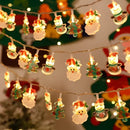 Axyaa LED Christmas Decorative Light Santa Claus Snowman String Battery-operated