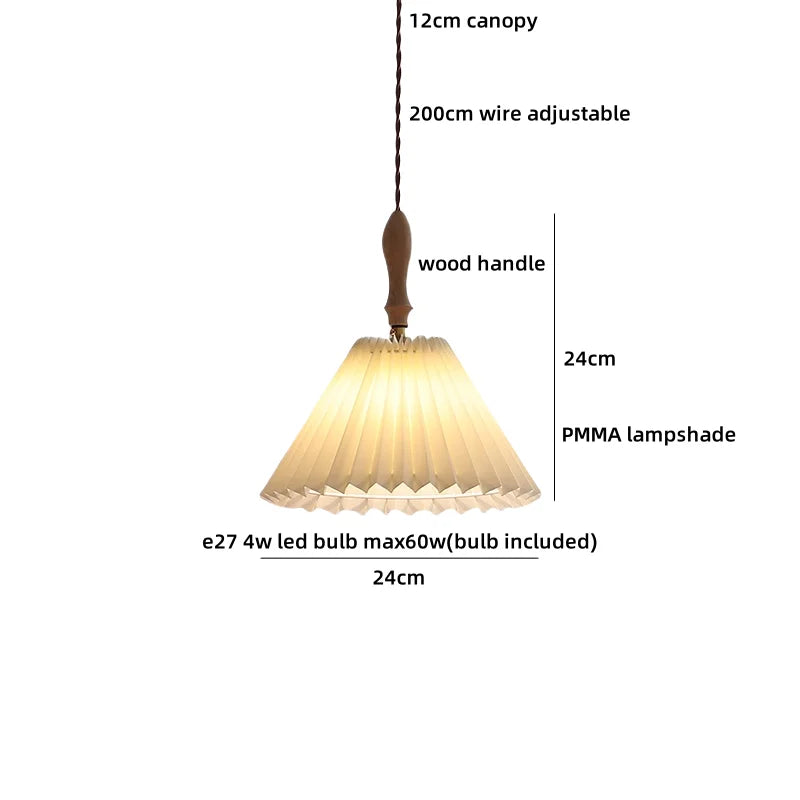 Axyaa White PVC LED Pendant Light, Japan Style Hanging Lamp