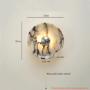 Axyaa Striped Marble LED Wall Lamps - Modern Nordic Living Room & Bedroom Lighting