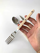 Axya Stainless Steel French Cutlery Set - 4Pc Western Steak Dinnerware, Kitchen Essentials