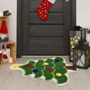Axyaa Christmas Tree Mat Anti-Slip Imitation Cashmere Carpet