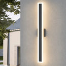 Axyaa Stainless Steel Black Sconces: Outdoor Long-strip Lighting Fixture