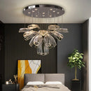 Axyaa Luxury LED Crystal Chandelier for Home and Commercial Spaces.