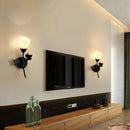 Axyaa LED Flower Glass Wall Lamp E27 Bedroom Decorative Light