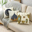 Axyaa Ramadan Theme Linen Pillow Cover in 40cm/45cm and 50cm Square Size