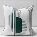 Soft Chenille Geometric Cushion Cover 45x45 for Neutral Home Decor - Axyaa