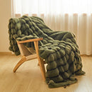 Axyaa Rabbit Fleece Blanket Quilt: Winter Thickened, Soft, & Cozy Sofa Blanket