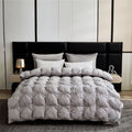 Axyaa Winter White Goose Down Comforter 3D Quilted Luxury Fluffy Cotton Shell Quilt