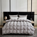 Axyaa Winter White Goose Down Comforter 3D Quilted Luxury Fluffy Cotton Shell Quilt
