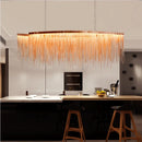 Axyaa Italian Tassel Aluminum Chain Chandelier - LED Pendant Lamp for Home Art Decor