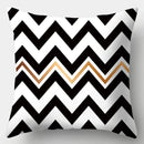 Axyaa Black White Modern Cushion Cover 45x45cm Polyester Decorative Pillow Case