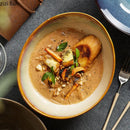 Axyaa Ceramic Ramen Noodle Bowls, Snack & Dessert Plates, Oval Specialty Tableware
