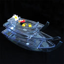 Axya Acrylic Sushi Boat Set - Transparent Seafood Container with Cutlery and Dry Ice