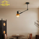 Axyaa Industrial Swing Arm LED Wall Lamp for Bedroom Living Room Study