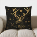Axyaa Snowman Leopard Print Christmas Pillow Cover for Sofa, Bedroom, Car