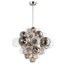 Axyaa Glass Pendant Lamp - Light Luxury Smoke Grey Bubble Ball for Living Room, Bedroom, Dining Room