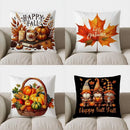 Axyaa Autumn Wreath Pumpkin Berries Pillow Cover