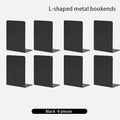 Axyaa White Metal Book Ends: Stylish Book Dividers for Shelves, Home Office
