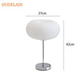 Axyaa White Glass Desk Lamp for Home Living Room Bedroom Decor