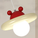 Axyaa Kids' Room Hanging Lamp Milky White Yellow Red Ceiling Suspension Lamps