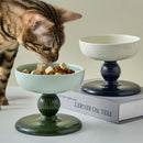 Axyaa Ceramic Pet Bowl: Neck-Friendly Design, Anti-Tipping Base, Promotes Healthy Digestion.