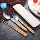 Axyaa Stainless Steel Tableware Set - Chopsticks, Fork, Spoon Triple Pack