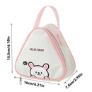 Axyaa Triangle Insulated Lunch Box Bag: Cartoon Mini Student Kid Food Thermal Cooler Bag