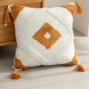Axyaa Velvet Embroidered Tassel Pillowcase - Bohemian Style Headboard Cushion Cover