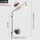 Axyaa Long Pole Swing Arm Wall Lamp LED E27 Gold/Black/Green Hotel Restaurant Hall