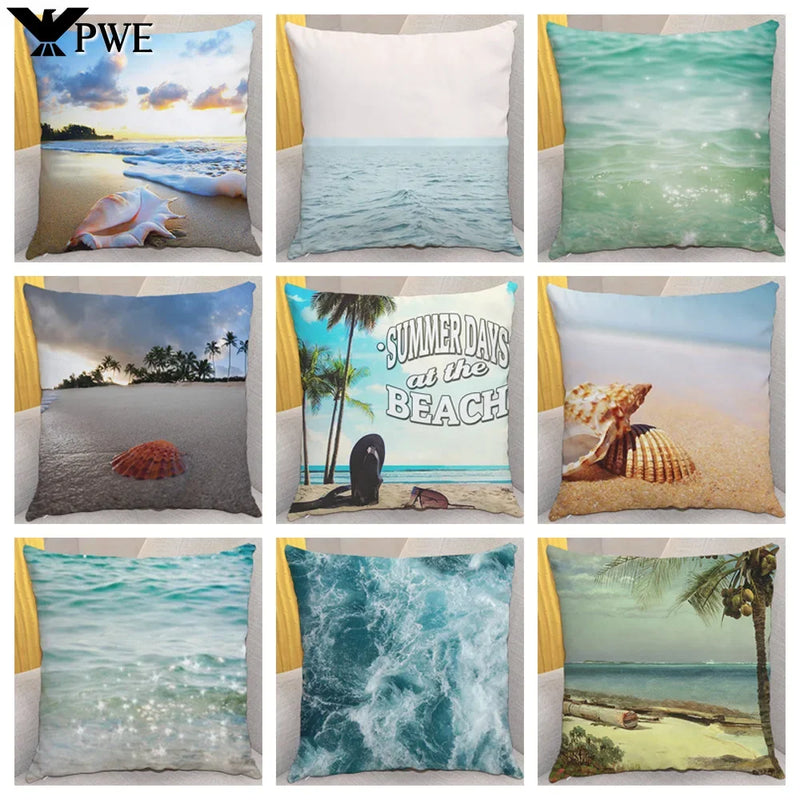 Shell Conch Beach Cushion Cover for Home Decor - Axyaa Brand