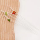 Axyaa Christmas Glass Straw Set - Kitchen Bar Accessories
