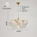 Axyaa Modern Bedroom LED Bubble Glass Pendant Light Warm Atmosphere and Eye Protection