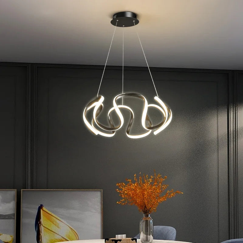 Axya LED Pendant Chandelier: Modern Lighting Fixture for Home, Living Room, Dining Room, Bedroom