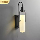 Axyaa Postmodern Glass Wall Lamp for Hotel Restaurant Aisle Bedside Lighting