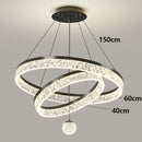 Axyaa Luxury Crystal Ceiling Chandelier LED Pendant Light for Living & Dining Room