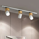 Axyaa Nordic Wooden 3 Head LED Track Light for Indoor Decor