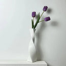 Axyaa Ceramic Geometric Lines Vase Abstract Decorative Ornaments
