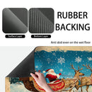 Axyaa Christmas Santa Kitchen Absorbent Mat - Antiskid & Quick Draining Tableware Mat