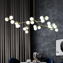 Axyaa Nordic Glass Ball Chandelier - Modern Magic Bean Pendant Lamp