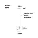 Axyaa Glass Pendant Light: Modern High-end G9 LED Lamp for Living & Dining Room