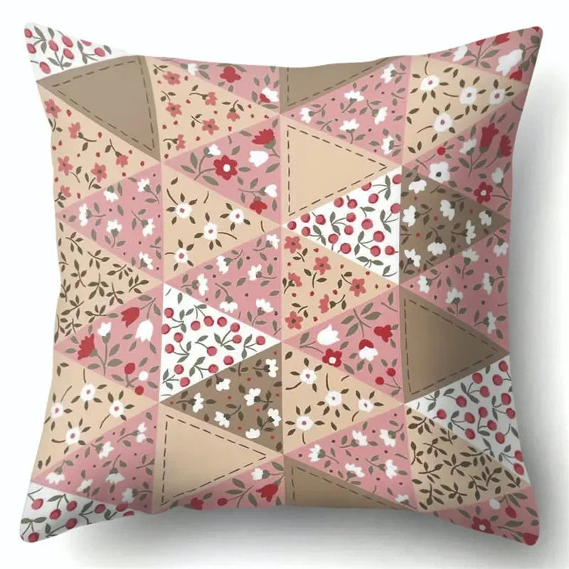 Axyaa Tree Flower Plant Landscape Print Pillow Cover 45X45CM