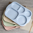 Axyaa Plastic Student Dinner Plate with Multiple Compartments and Anti-fall Design